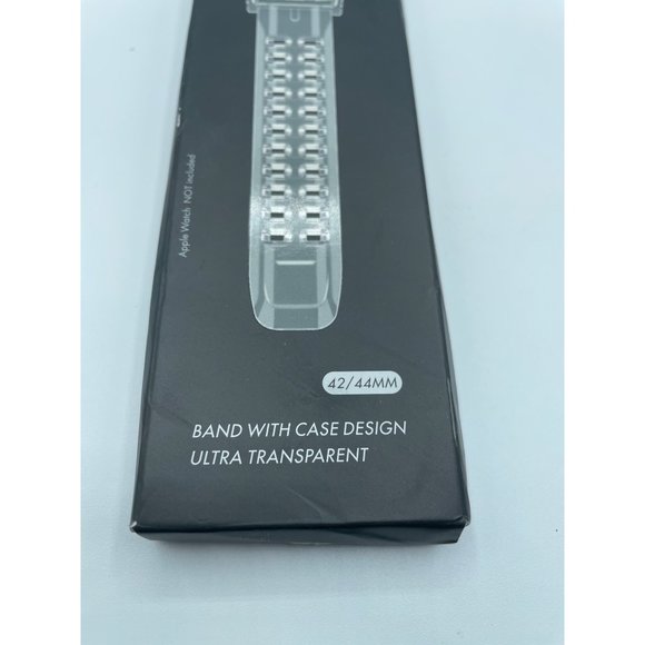 AHASTYLE Compatible with Apple Watch Clear Band Crystal Band with Rugged Bumper - Picture 4 of 7